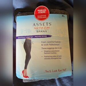 NWT Spanx Gray And Black Seamless Leggings